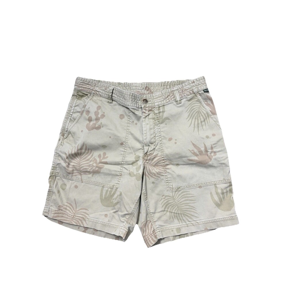 Howler Bros Clarksville Walk Shorts 7.5" Mens 34 Desert Camel Cactus Chino FLAW